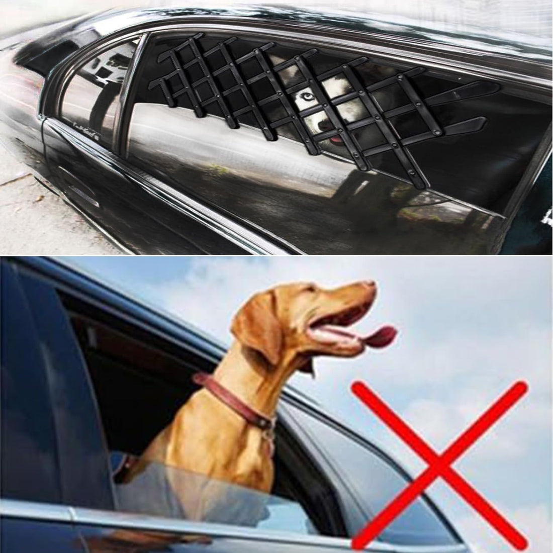 Window Pet Gate Extendable Car Window Ventilation Safeguard Mesh