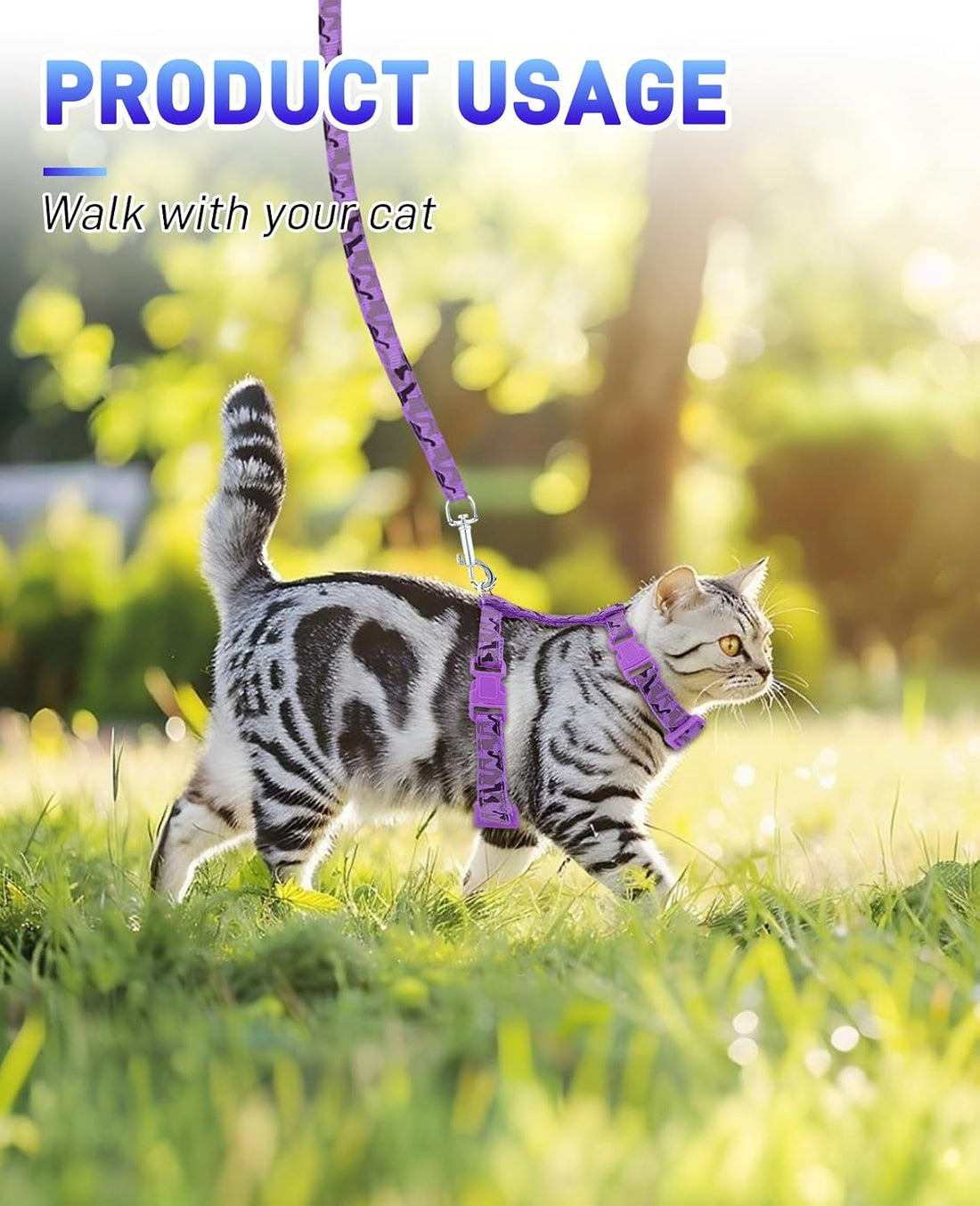 3 Pack Cat Leash and Harness Set