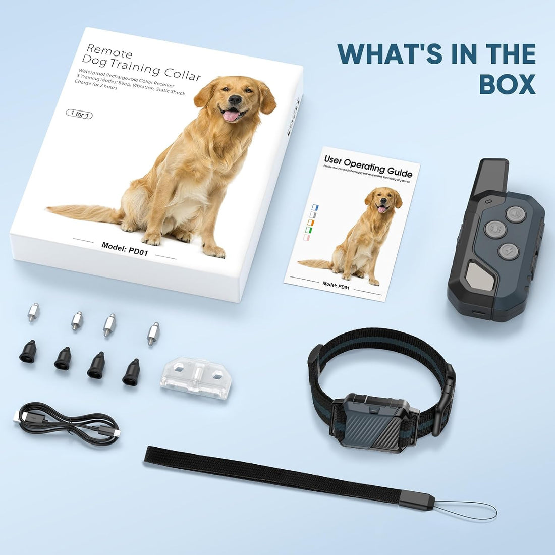 Shock Collar for Dogs, Dog Training Collar with Remote,3 Training