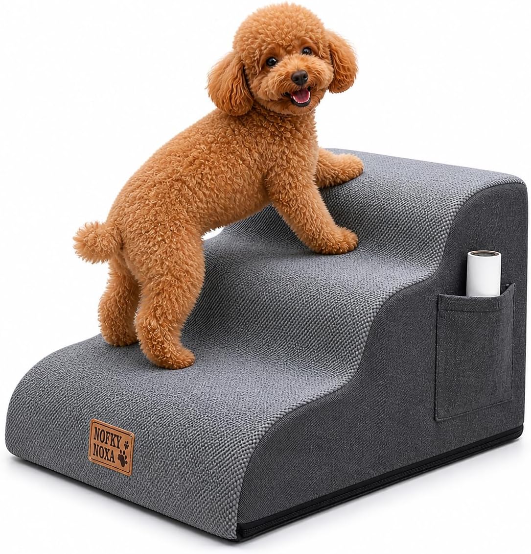 3-Step Dog Stairs for Small Dogs & Cats