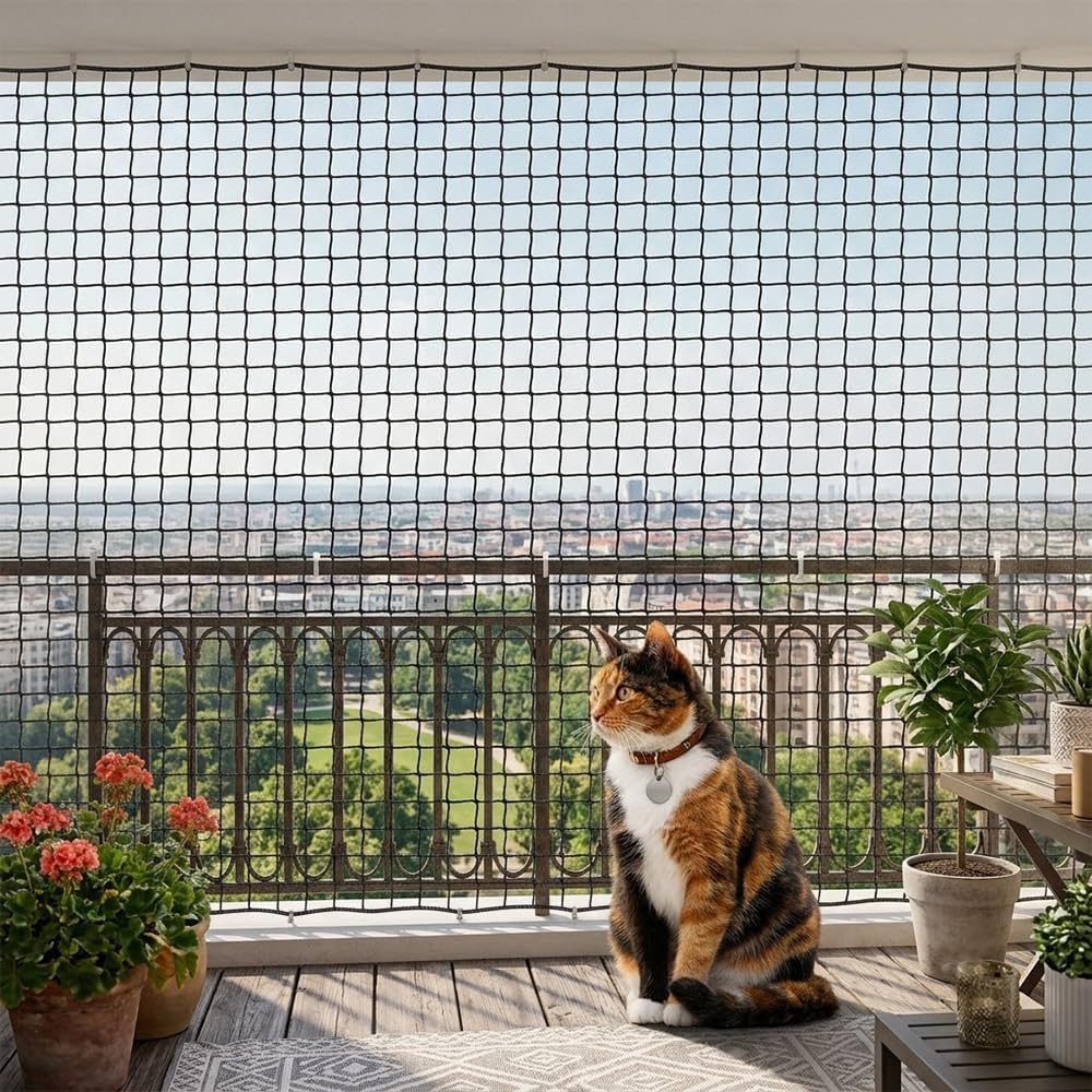 JUNFLYING Cat Balcony Netting