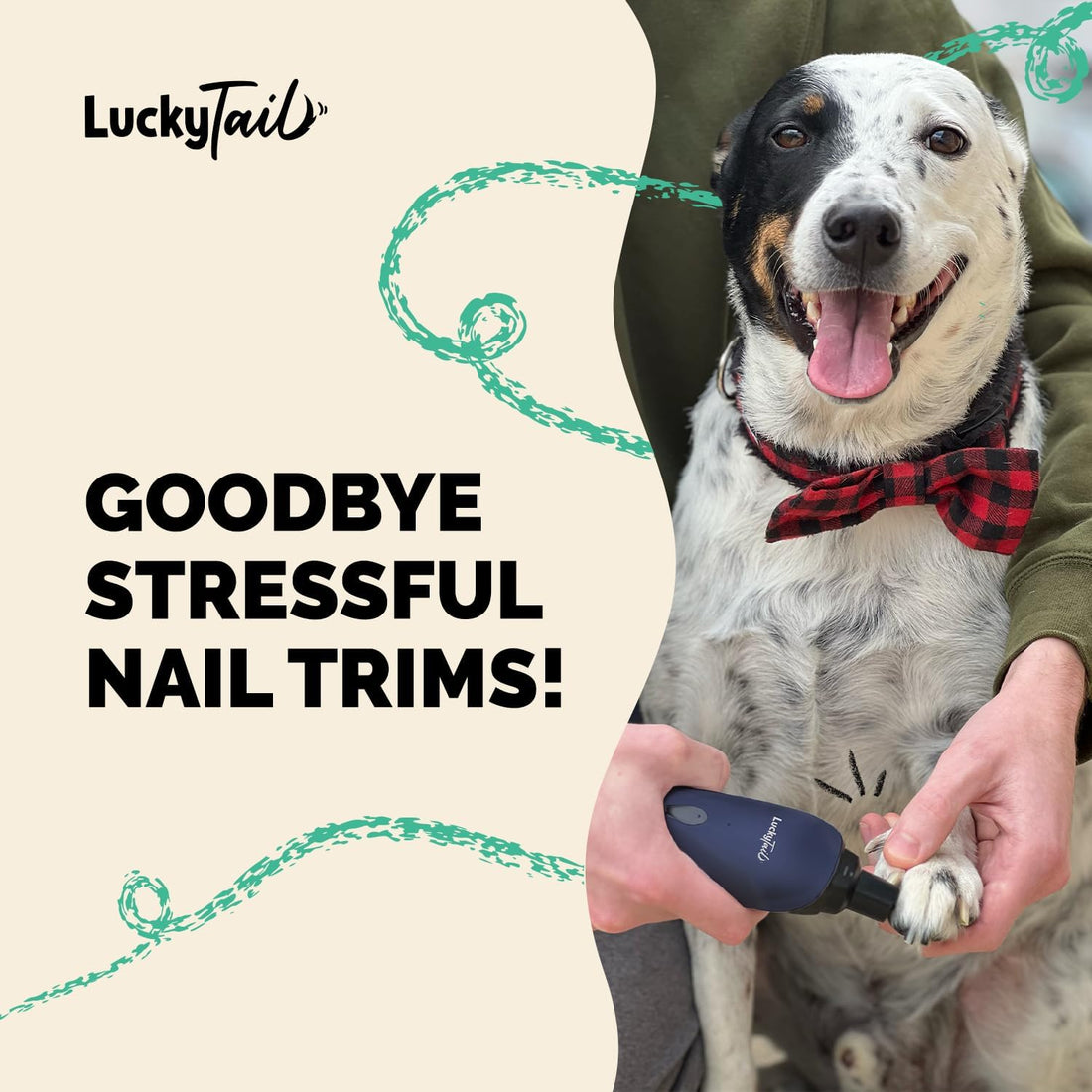 LUCKY TAIL Pet Nail Grinder for Dogs and Cats