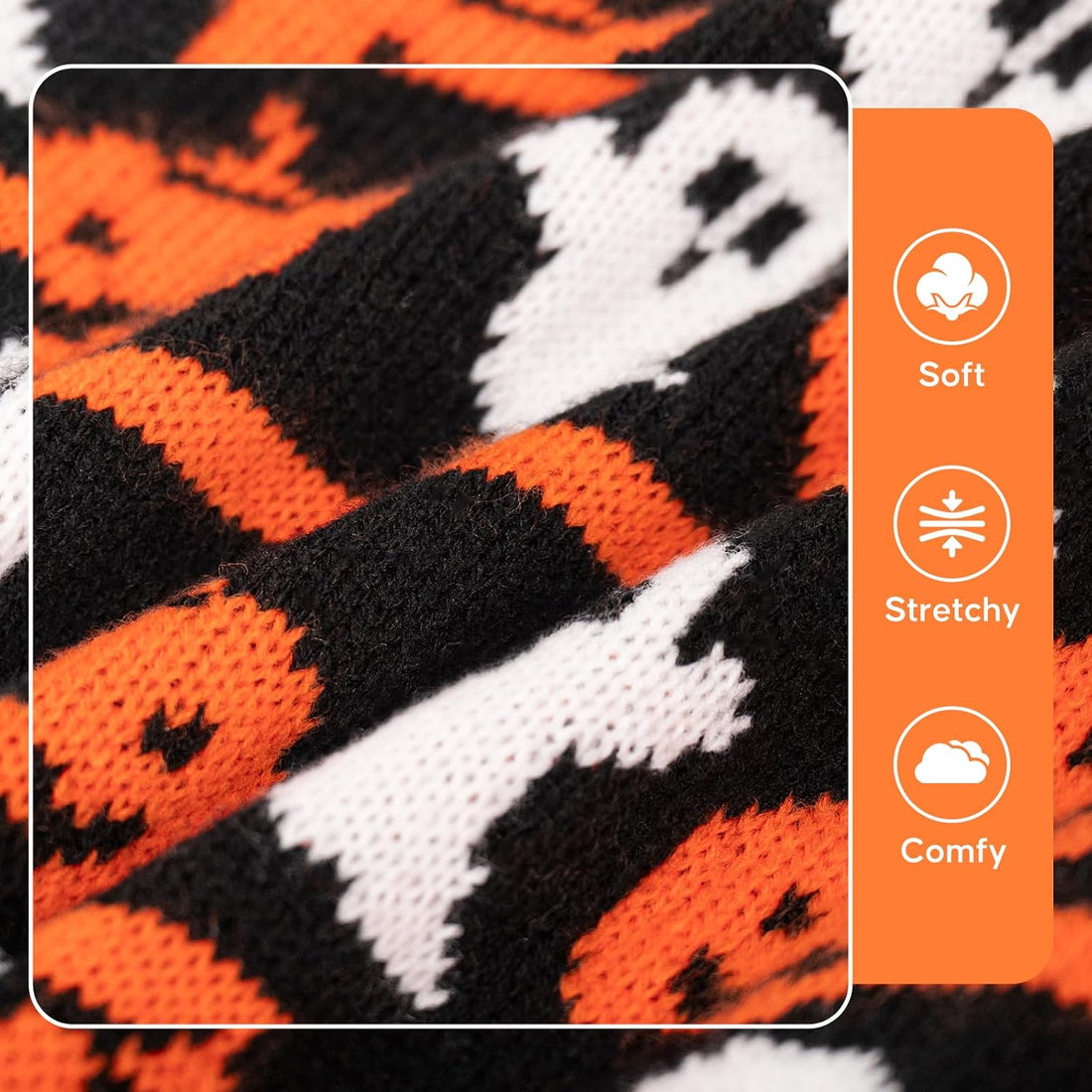 KYEESE Dog Halloween Sweater for Large Dogs Knit Pet Outfit