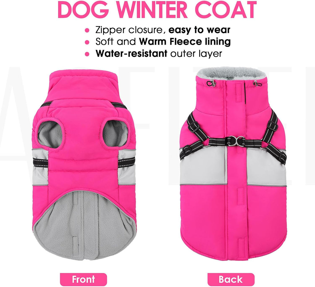 AOFITEE Dog Coat Large Dog Winter Coat Waterproof Dogs Jacket