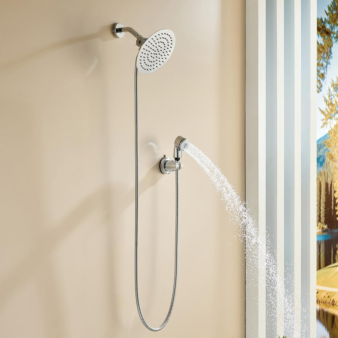 Dog Shower Sprayer Attachment for Pet Showering, Chrome Finish