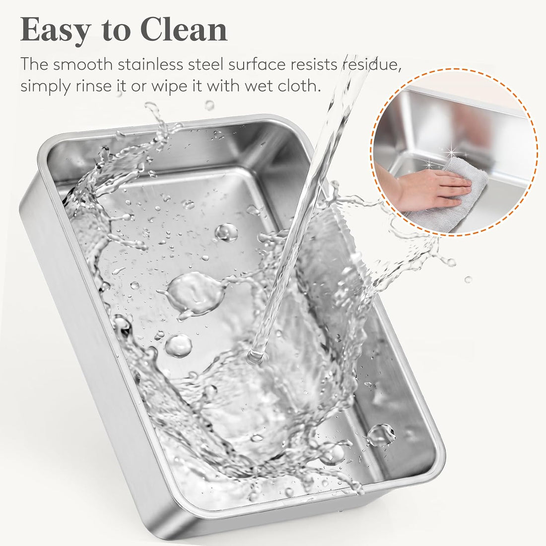 Lifewit Stainless Steel Litter Box for Kitty
