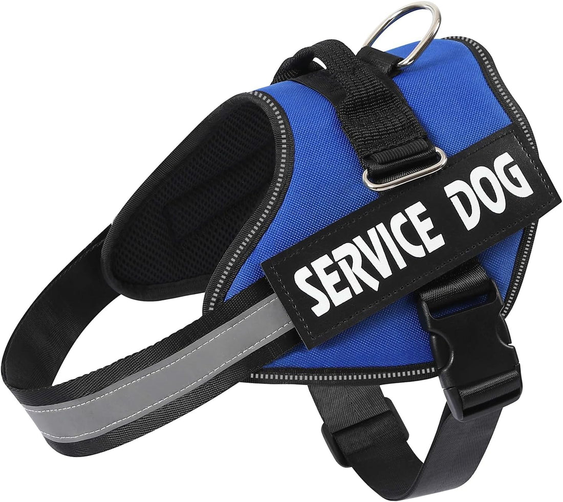 MUMUPET Service Dog Harness, No Pull & Reflective Pet Vest, Red, S