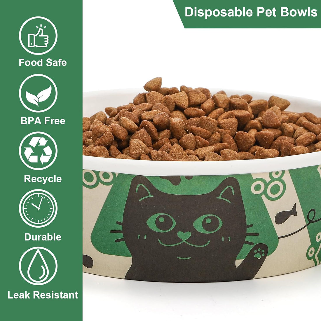 SOUJOY 40 Pcs Disposable Cat Food Bowls