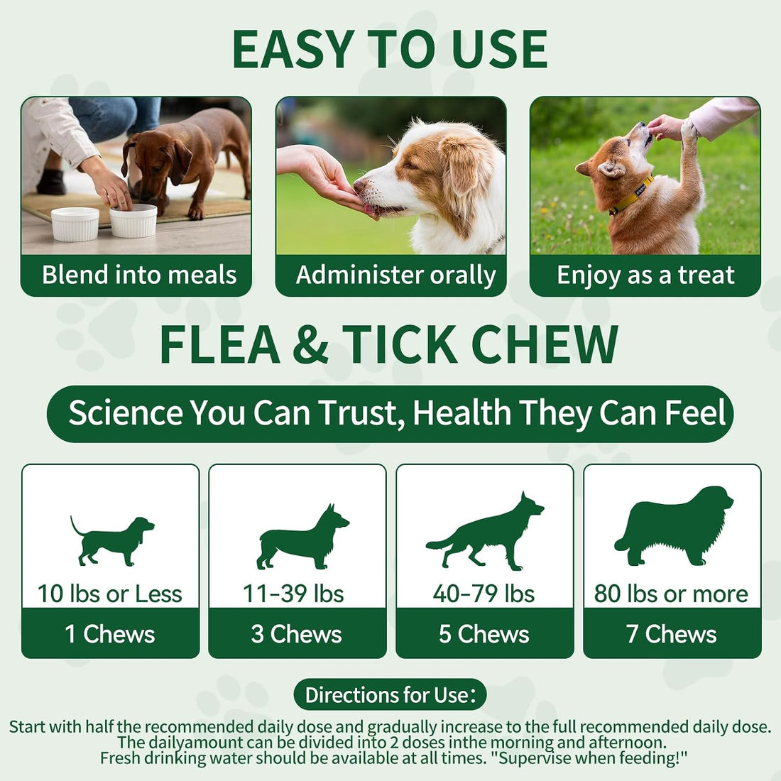 Flea and Tick Chewable for Dogs 200ct - Dog Flea and Tick Supports