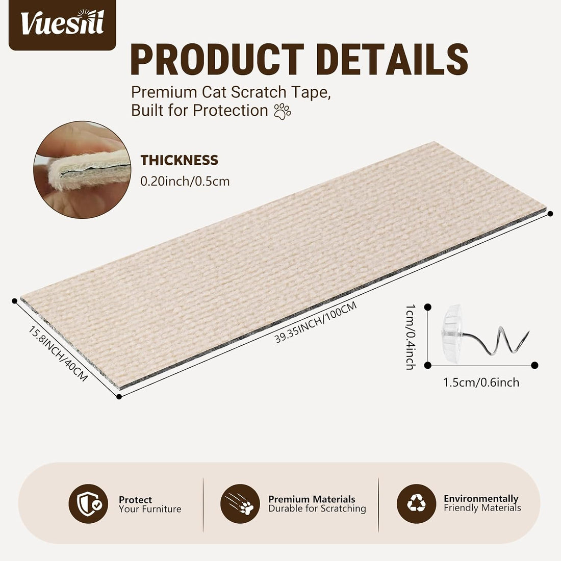 Vuesill Cat Scratch Furniture Protector