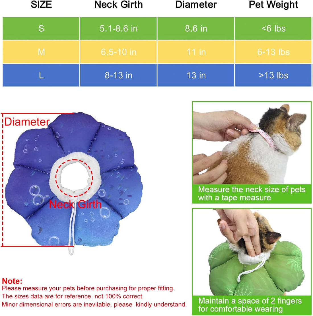 Cat Soft Cone Collar, Adjustable Cat Recovery Cones to Stop Licking