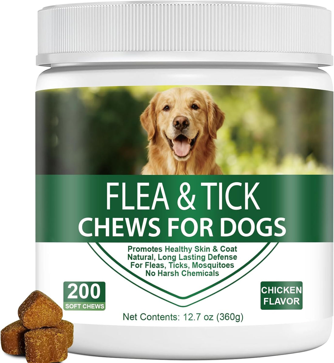 Flea and Tick Chewable for Dogs 200ct - Dog Flea and Tick Supports