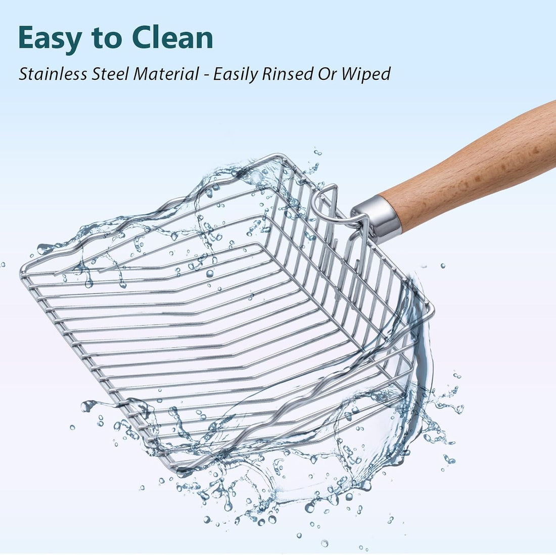 Handzee Cat Litter Scoop, Premium Kitty Shovel with Hook and Hole