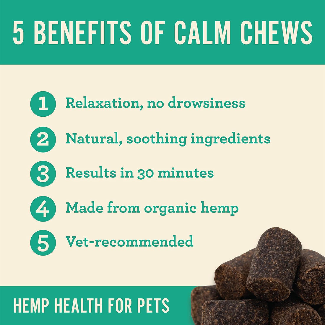 Hemp Well Calm Cat Soft Chews with Organic Hemp, Stress Support