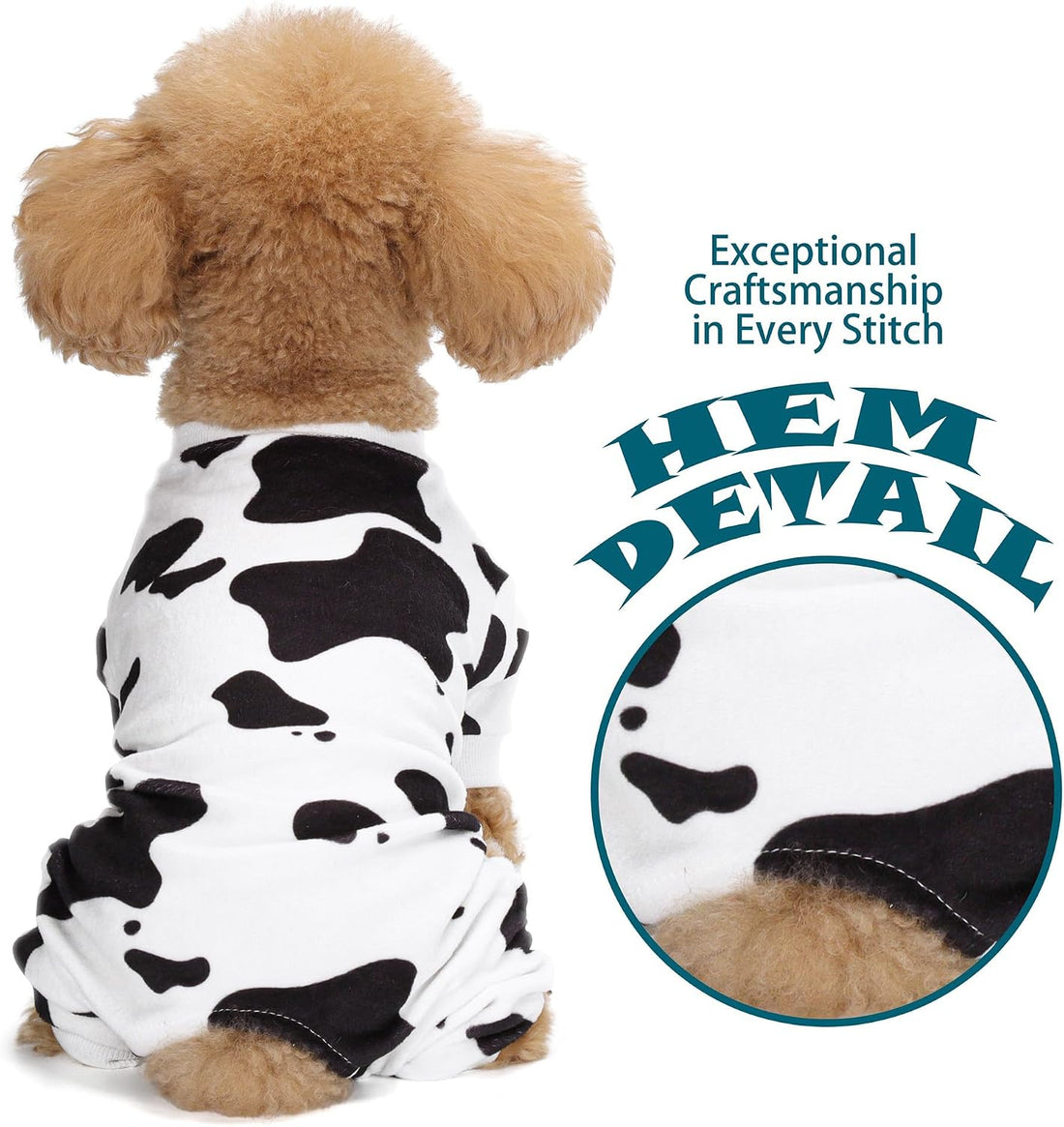 Adorable Cow Print Dog Pajamas – Lightweight