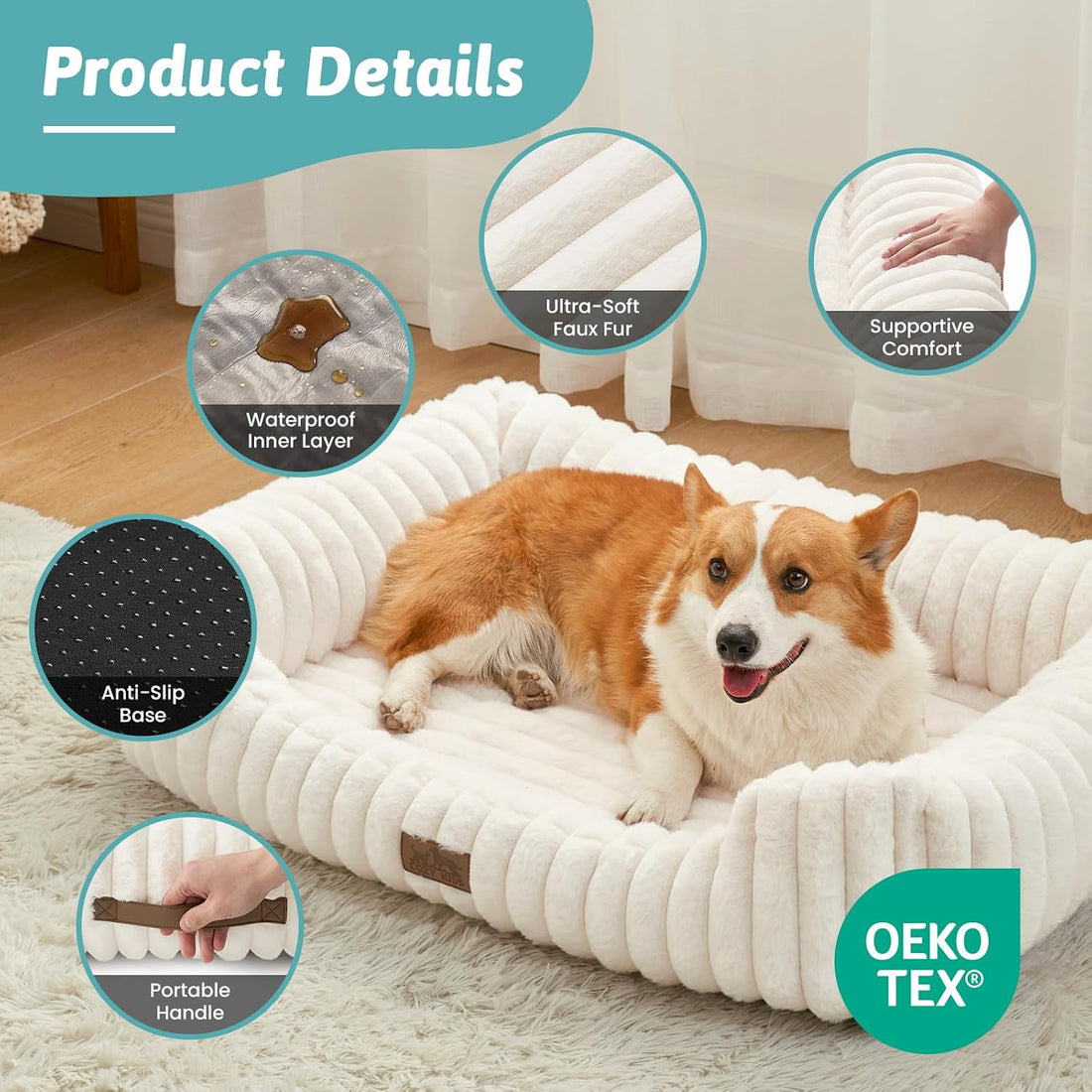 Orthopedic Dog Bed for Small Dogs & Cats