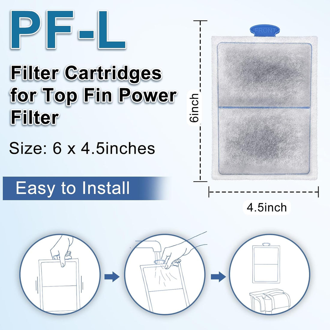 driamor 16 Pack PF-L Fish Tank Filter Cartridges Compatible with PF20