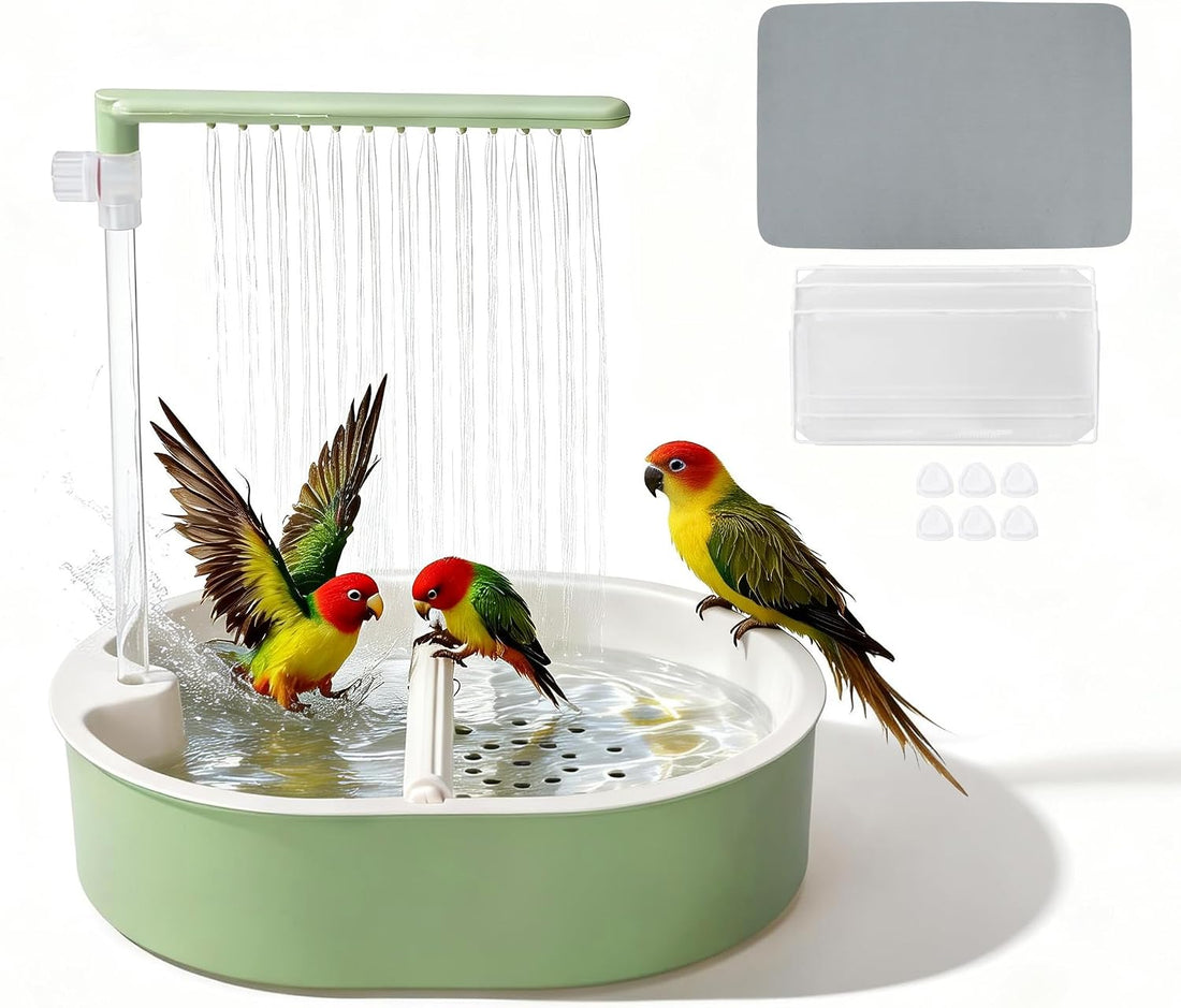 Automatic Parakeet Bird Bath, Fountain Birdbath with USB, 1 Set