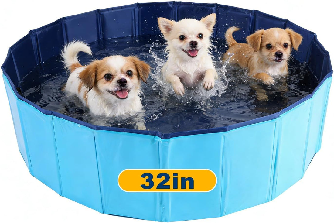 Whelping Pen for Dog, 31.5" D x 8" H Foldable Swimming Pool