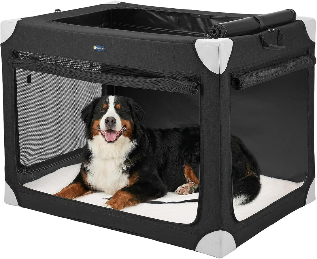 Veehoo 48" Collapsible Dog Travel Crates Portable Dog Kennel