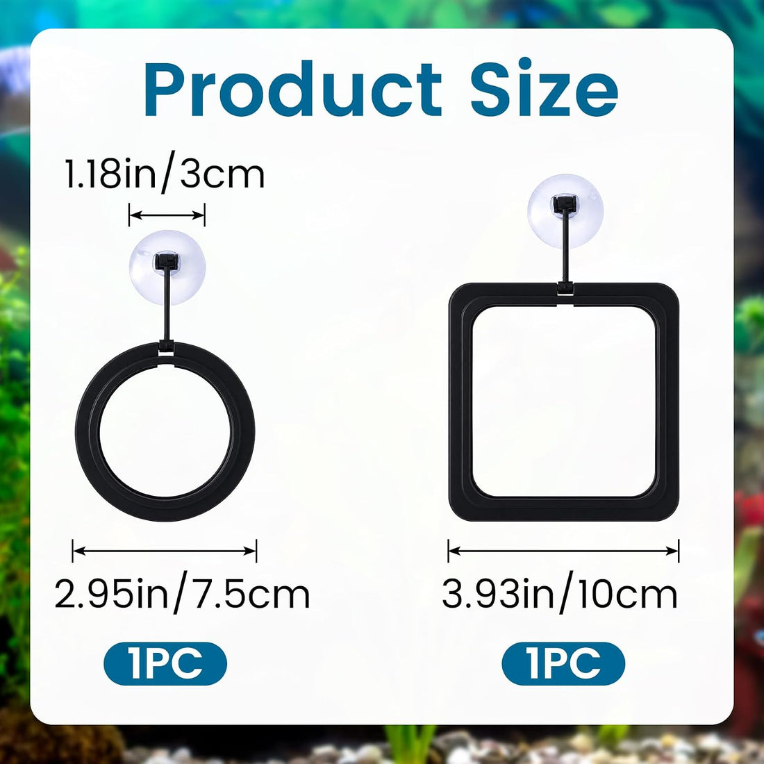 OIIKI 10 PCS Fish Feeding Rings Sets, Floating Aquarium Plant Corral