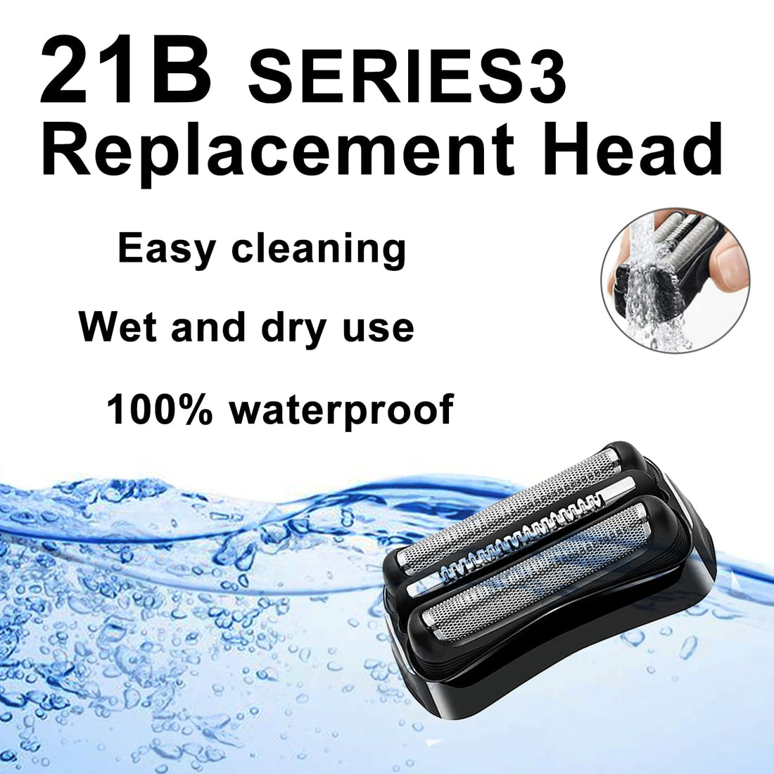 21B Series 3 Electric Shaver Replacement Head Compatible with Braun