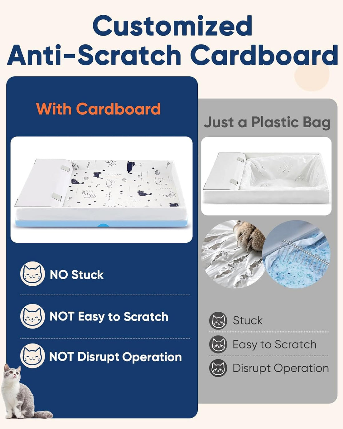 24 Pack Litter Box Liners Compatible with Safe Pets Scoopfree, 37"x16"