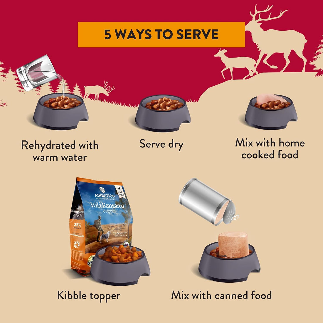 Addiction Homestyle Venison & Cranberry Dinner Air-Dried Grain-Free