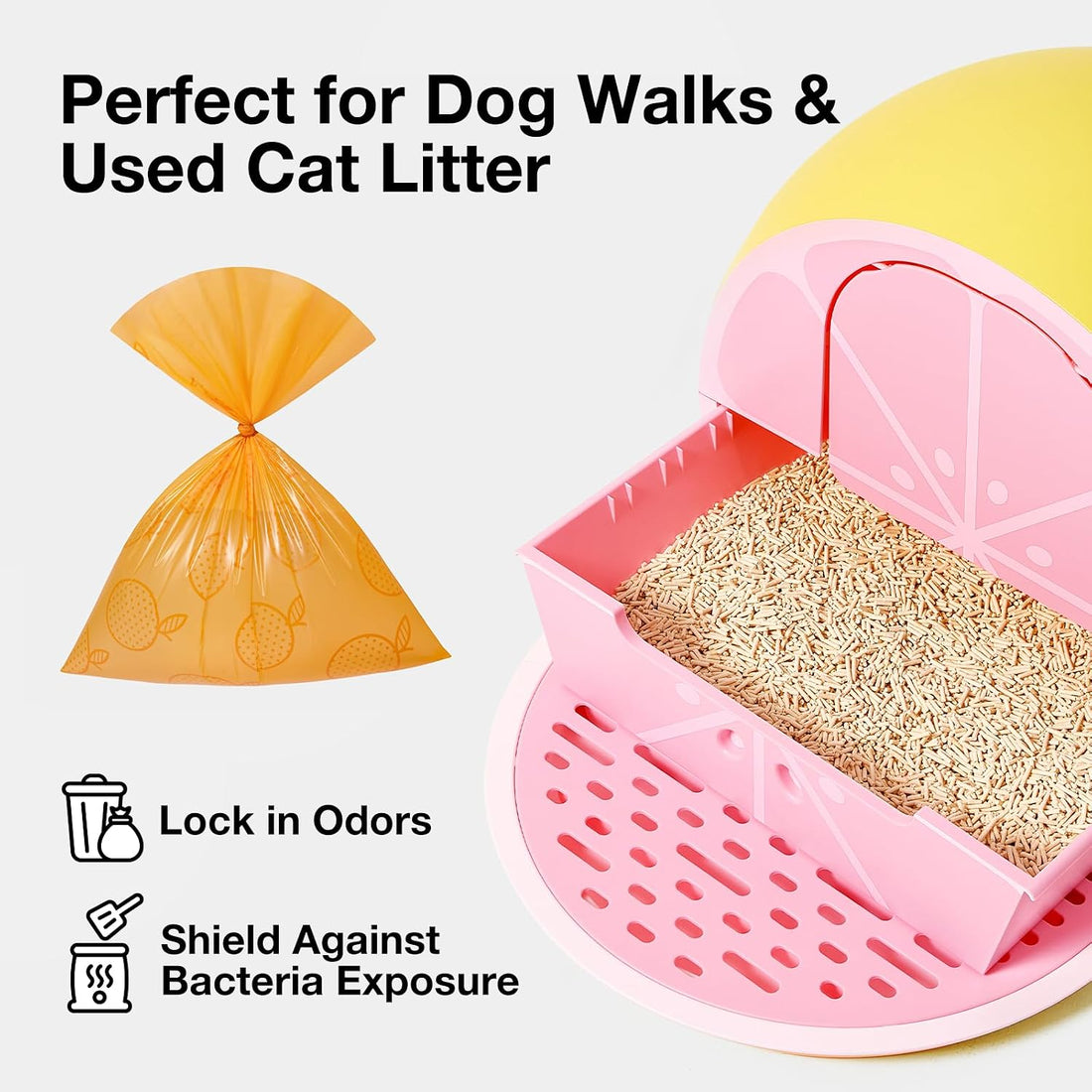 VETRESKA Dog Poop Bag Dispenser with Citrus Scented Waste Bags
