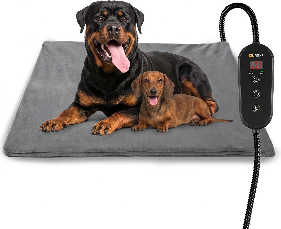PETNF Outdoor Heated Pet Pad with Adjustable Temperature Control Box