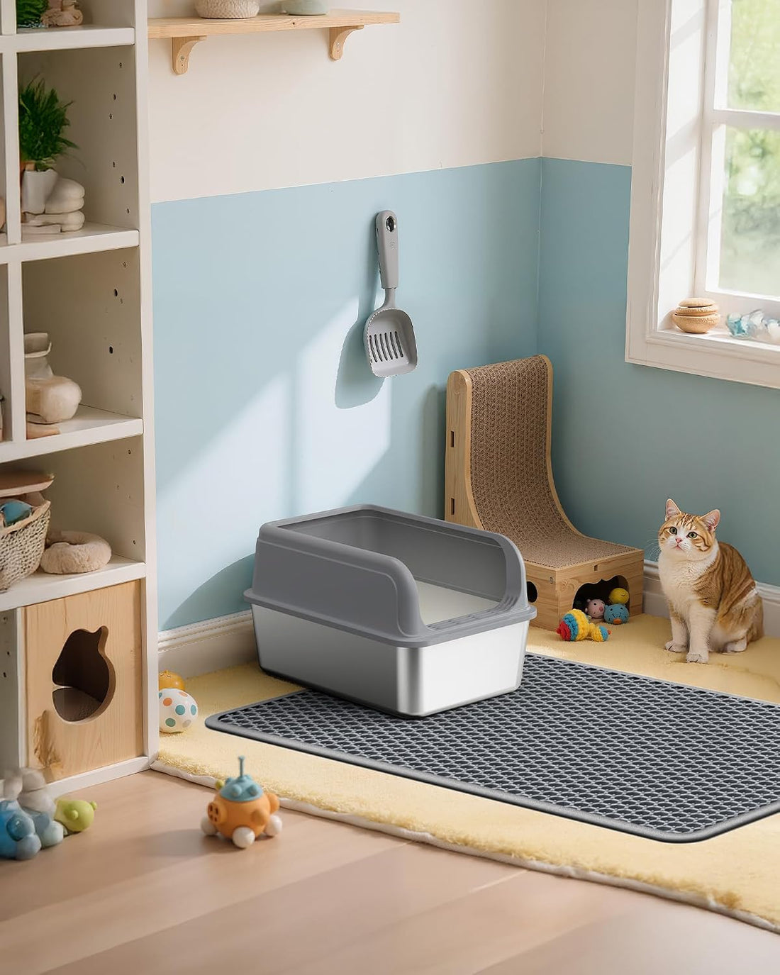 Cat Litter Mat - 23.2'' x 14.6'' Small Litter Trapping Mat