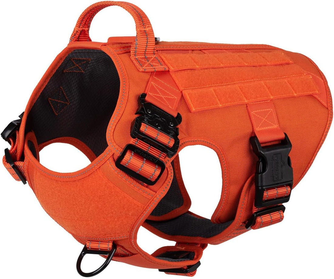 ICEFANG Tactical Dog Harness for Large Dogs,Reflective No Pull Dog