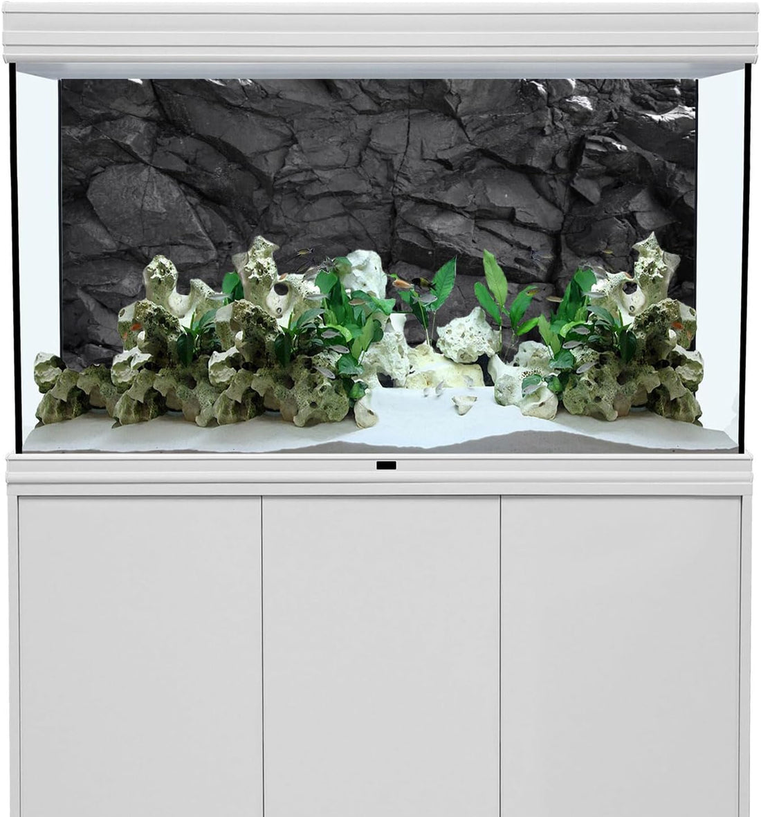 48x24 inches Stone Aquarium Background Black Rock Fish Tank Background