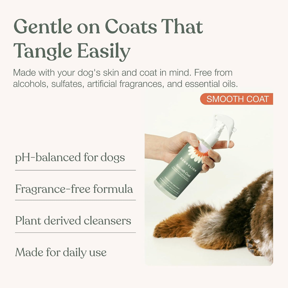 Dandylion, Dog Detangler Spray, Smooth Coat