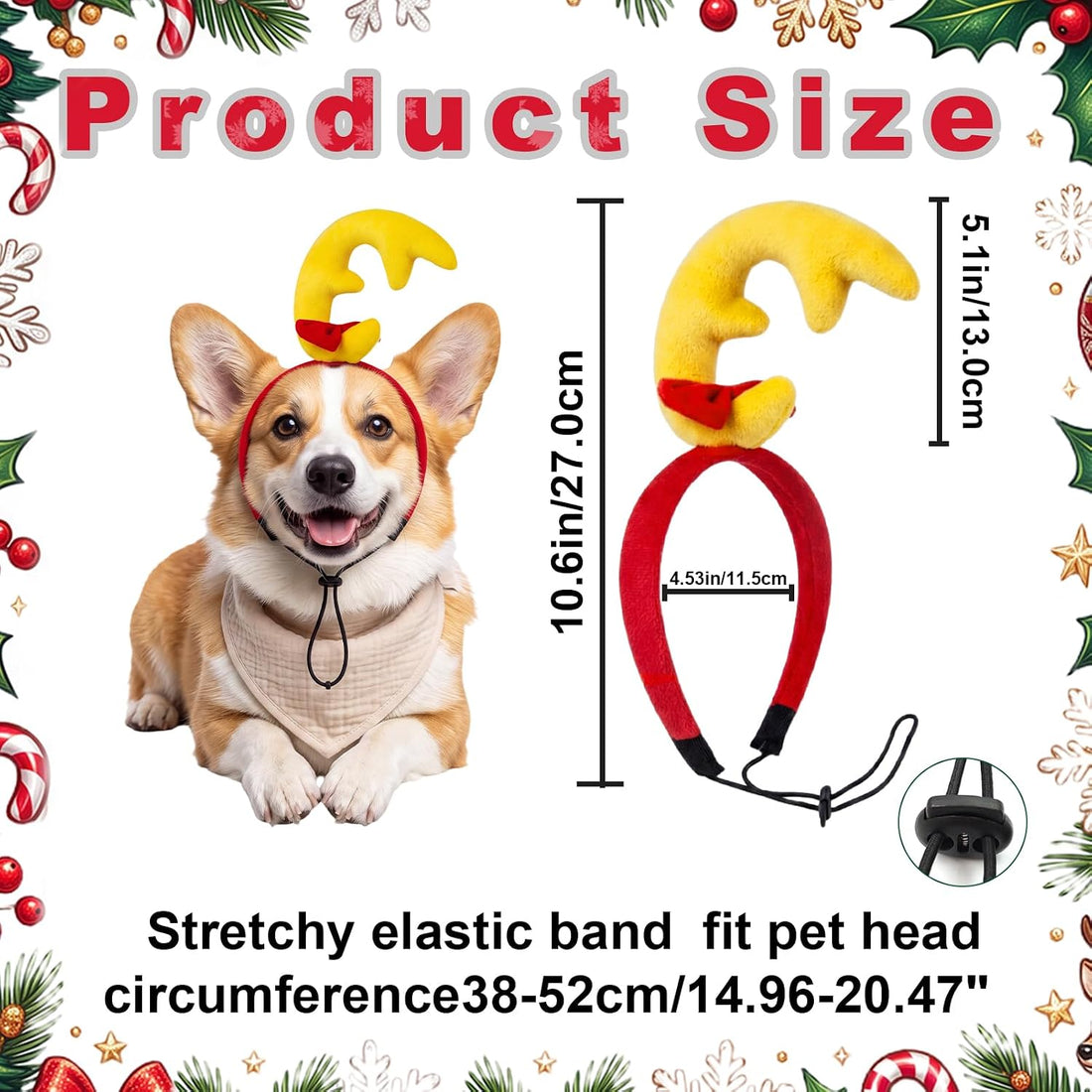 Dog Reindeer Antlers Headband Christmas Headband for Dogs