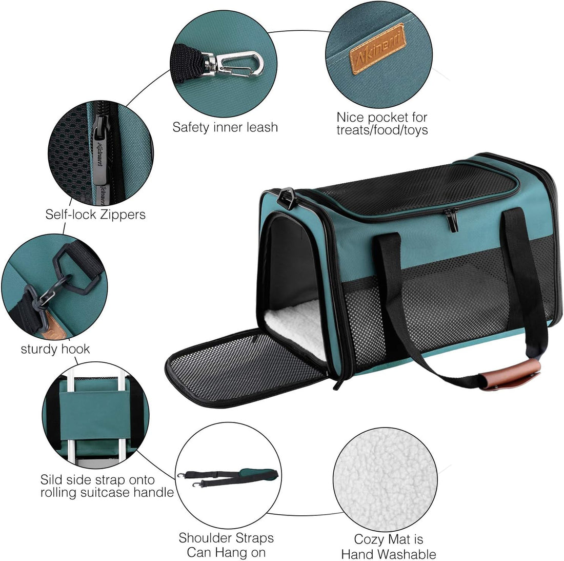 Cat Carrier - Portable Foldable Dog Pet Carrier