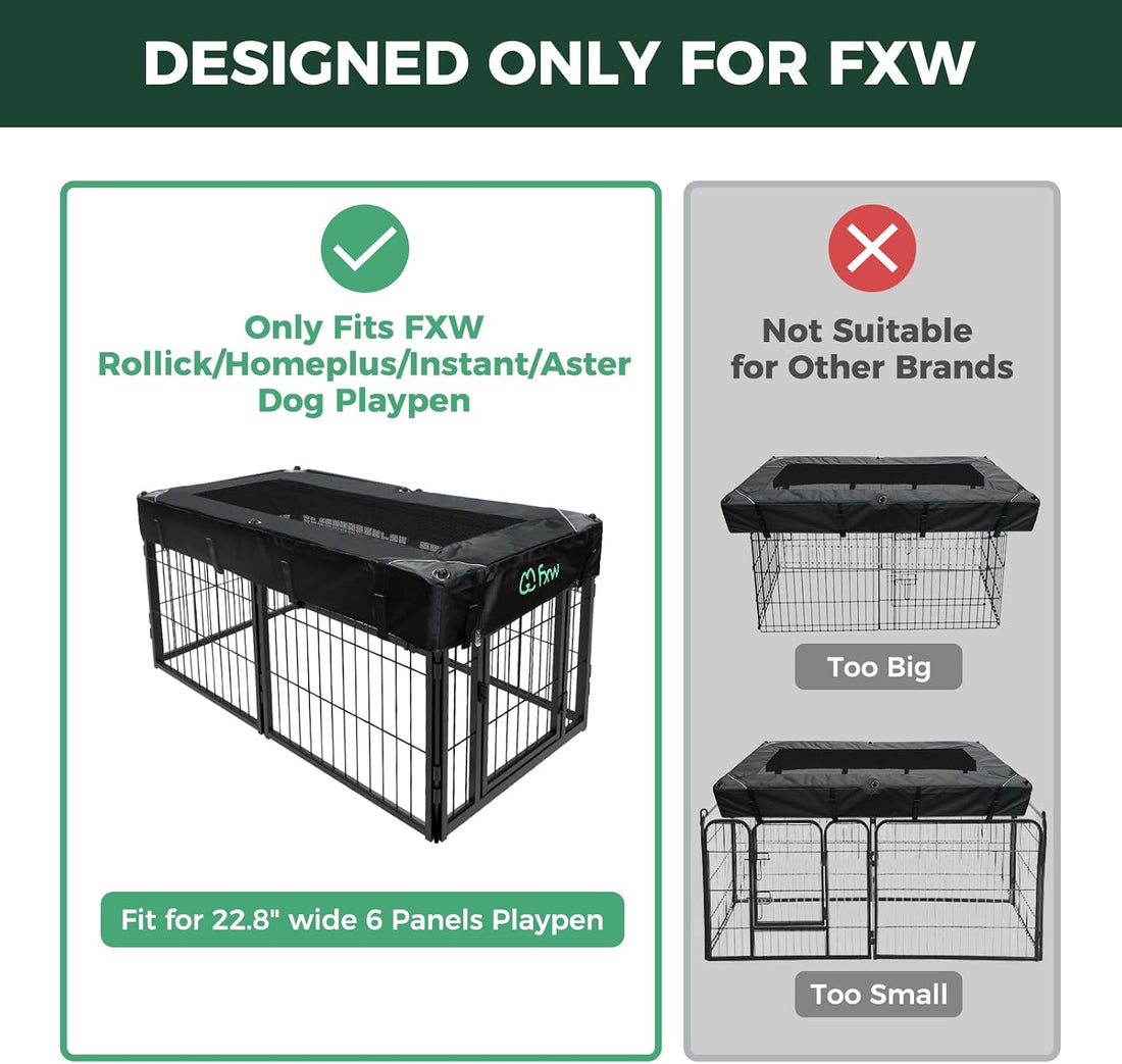 FXW Mesh Top Cover for 32"/40"/45" H 6-Panel Dog Playpen