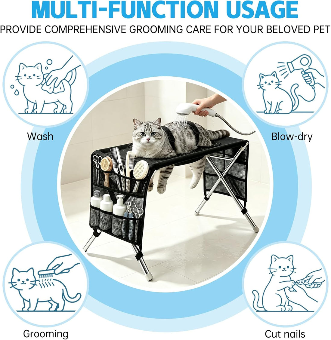 Pet Grooming Hammock for Small Dogs Cats,Joint Protection Restraint