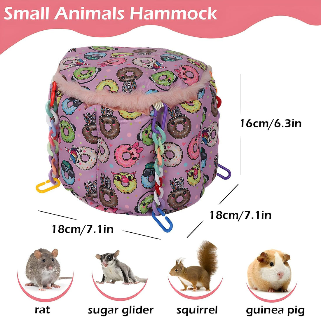 Rat Hammock for Cage, Warm Sleeping Nest Bed with Privacy Cover