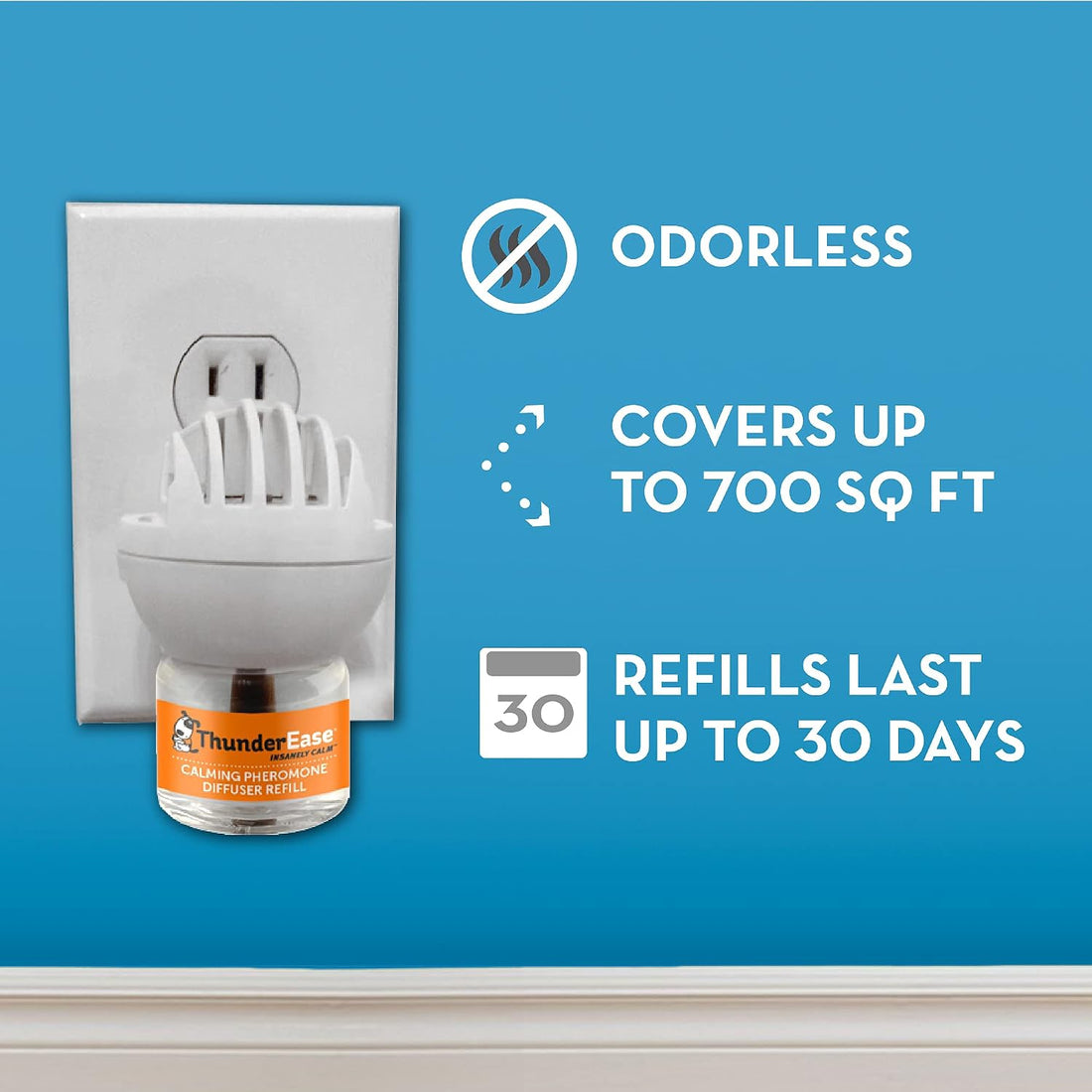 ThunderEase Dog Calming Pheromone Diffuser Refill | Powered by ADAPTIL