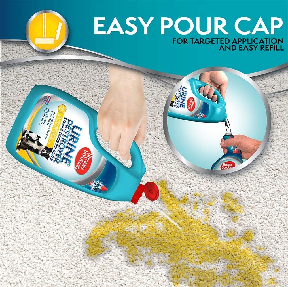 Simple Solution Urine Destroyer, Pet Urine Enzyme Cleaner, Gallon