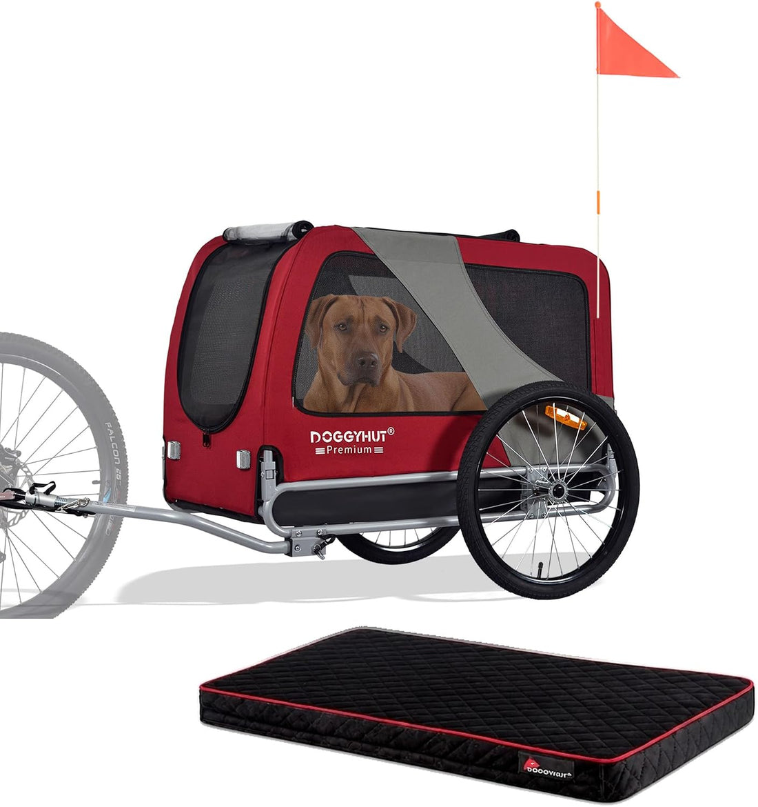 DOGGYHUT® Premium Pet Bike Trailer with Mattress