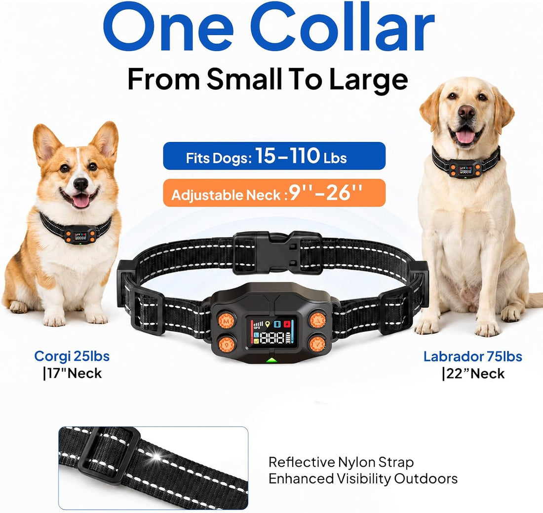 GPS Wireless Dog Fence System, Wireless Fence Collars, No Subscription