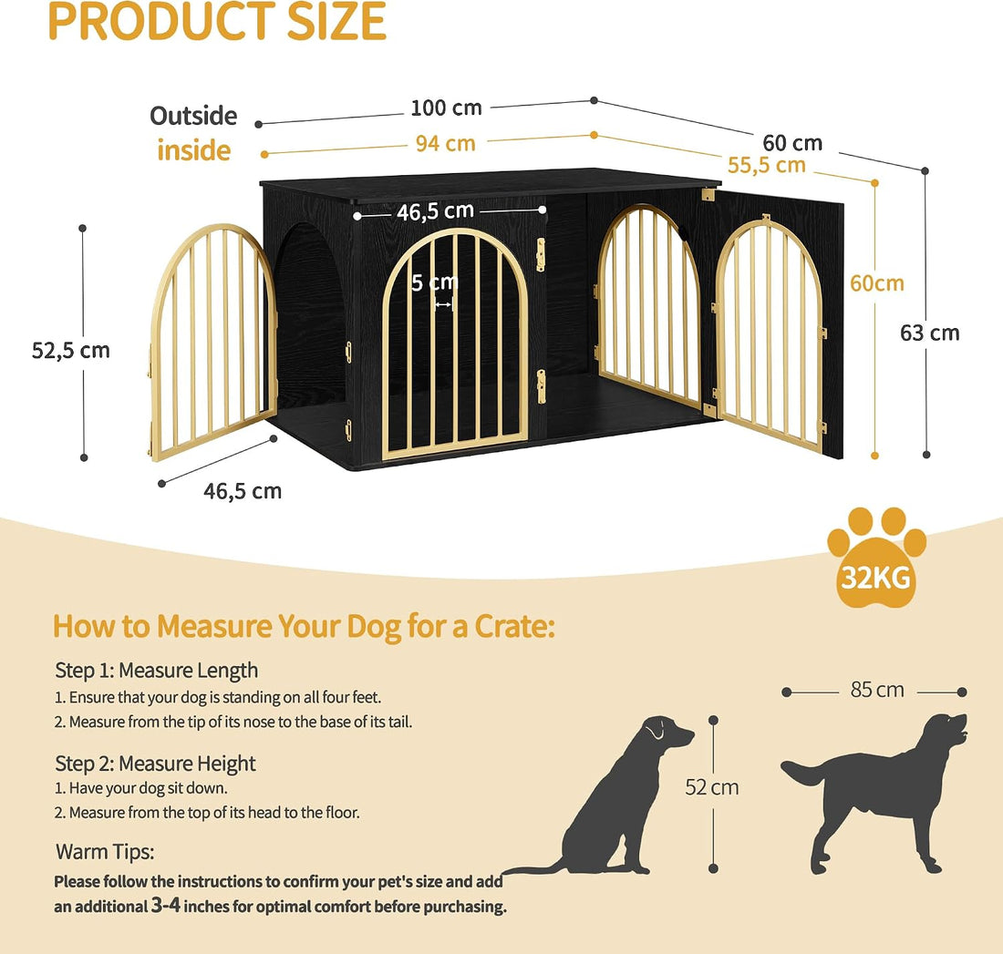 Hzuaneri 39.4 in Dog Crate Furniture,Dog Kennel Indoor