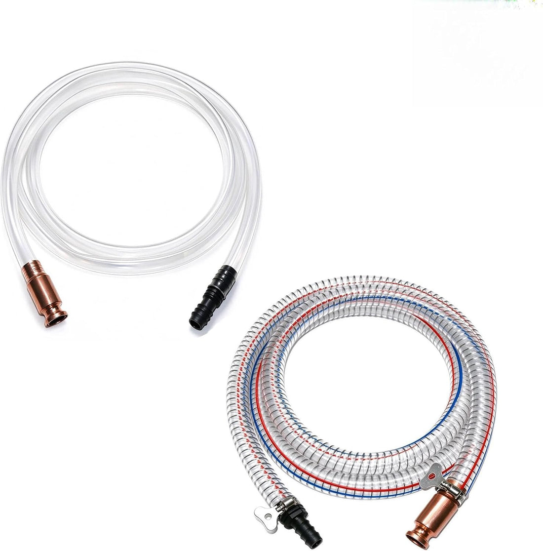 2Pack 6.56FT Shaker Siphon Hose,1/2"&3/4" Gas Siphon Pump for Fuel