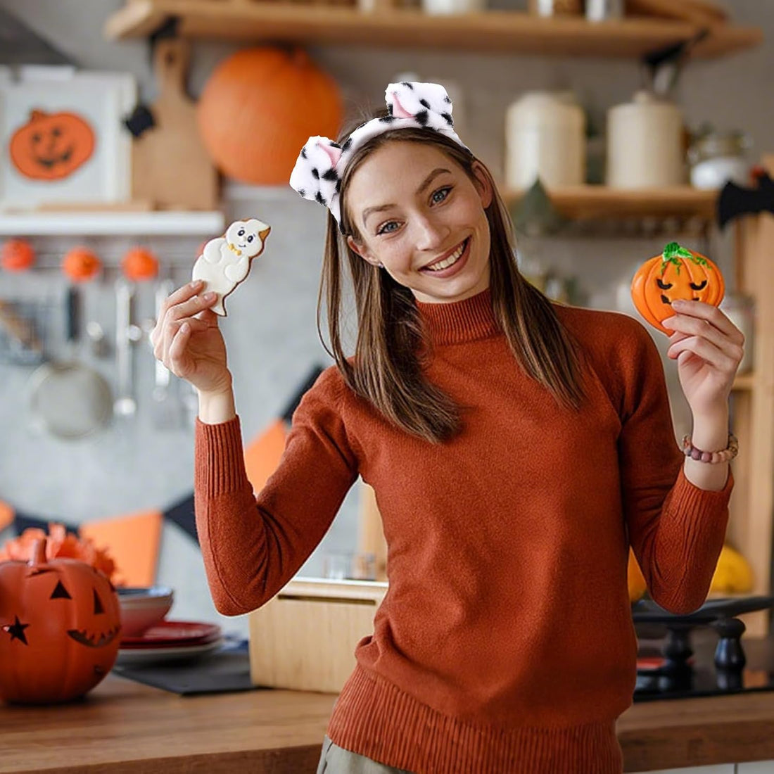 Semato Animal Ears Headband Cute Halloween Costume Headwear Face Wash