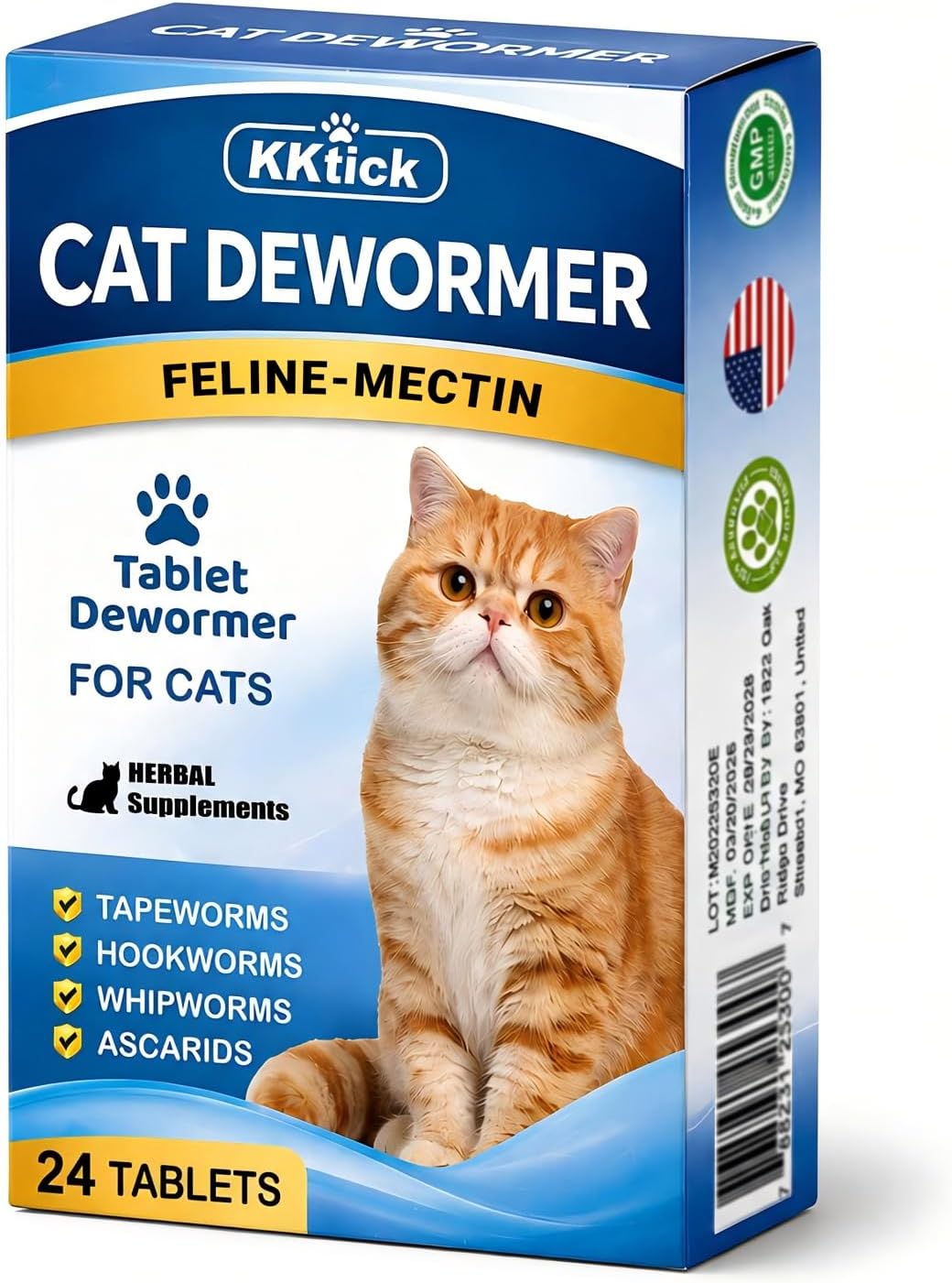 Cat Dewormer for Cats & Kittens, Dewormer Tablets