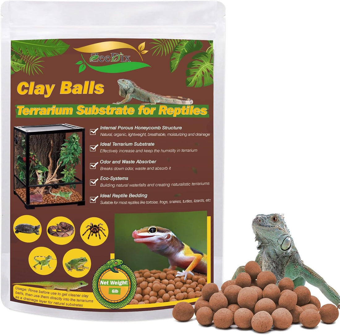 ZeeDix 2 LBS Leca Clay Balls for Reptile & Terrarium Substrate