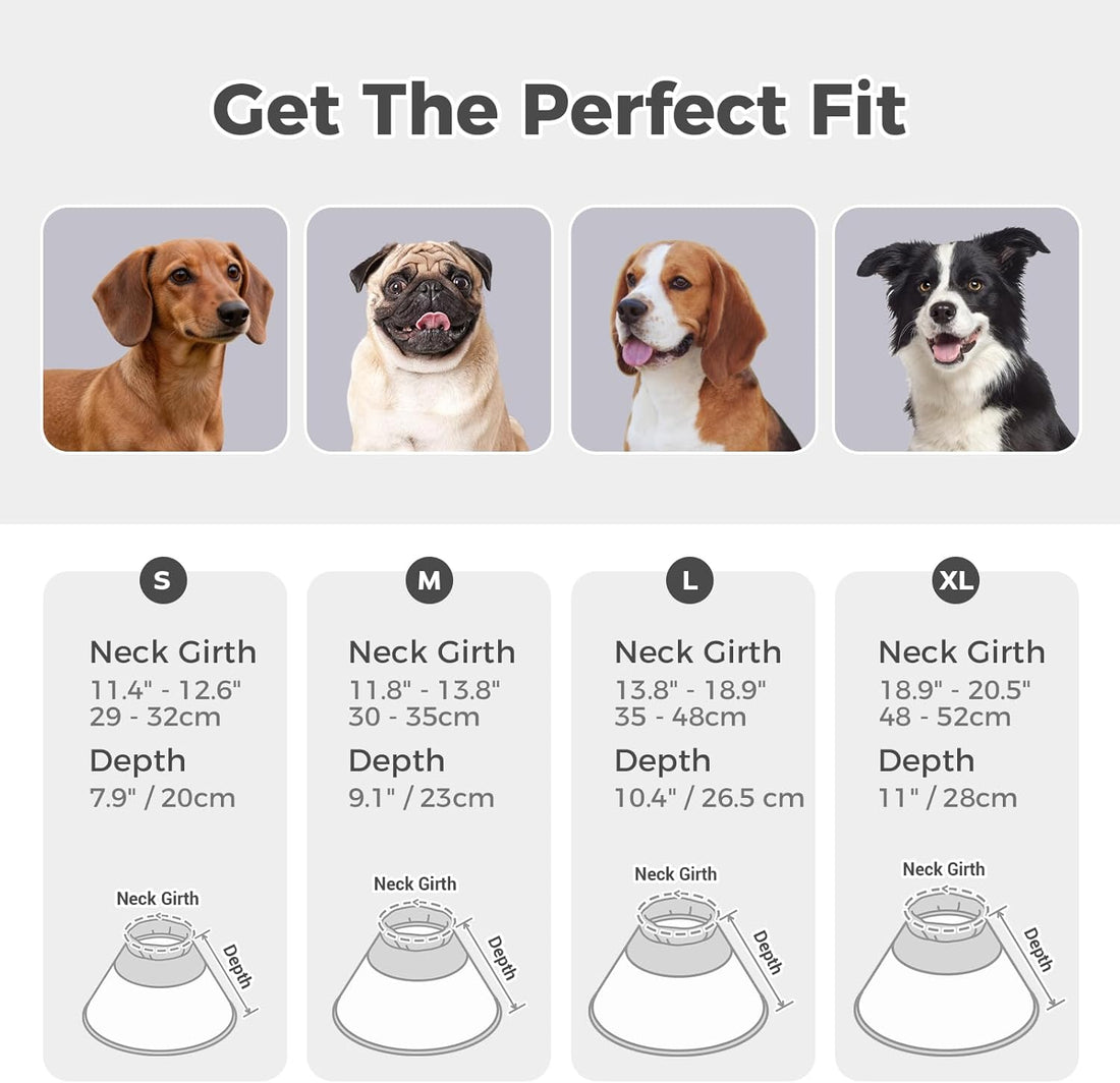 Avont Breathable Dog Cone Collar to Stop Licking