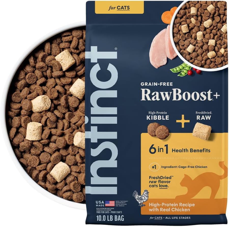 Instinct RawBoost, Dry Cat Food + Freeze Dried, Real Chicken